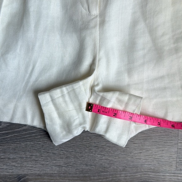 Veronica Beard Ashford Belted High Waist Linen Blend Shorts 8 - Picture 5 of 13